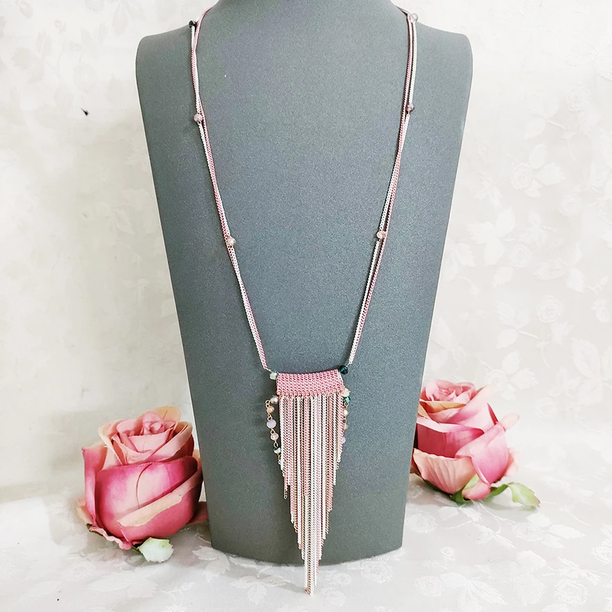 铜合金项链 民族风夸张项链波西米亚凤复古纯手工首饰2350