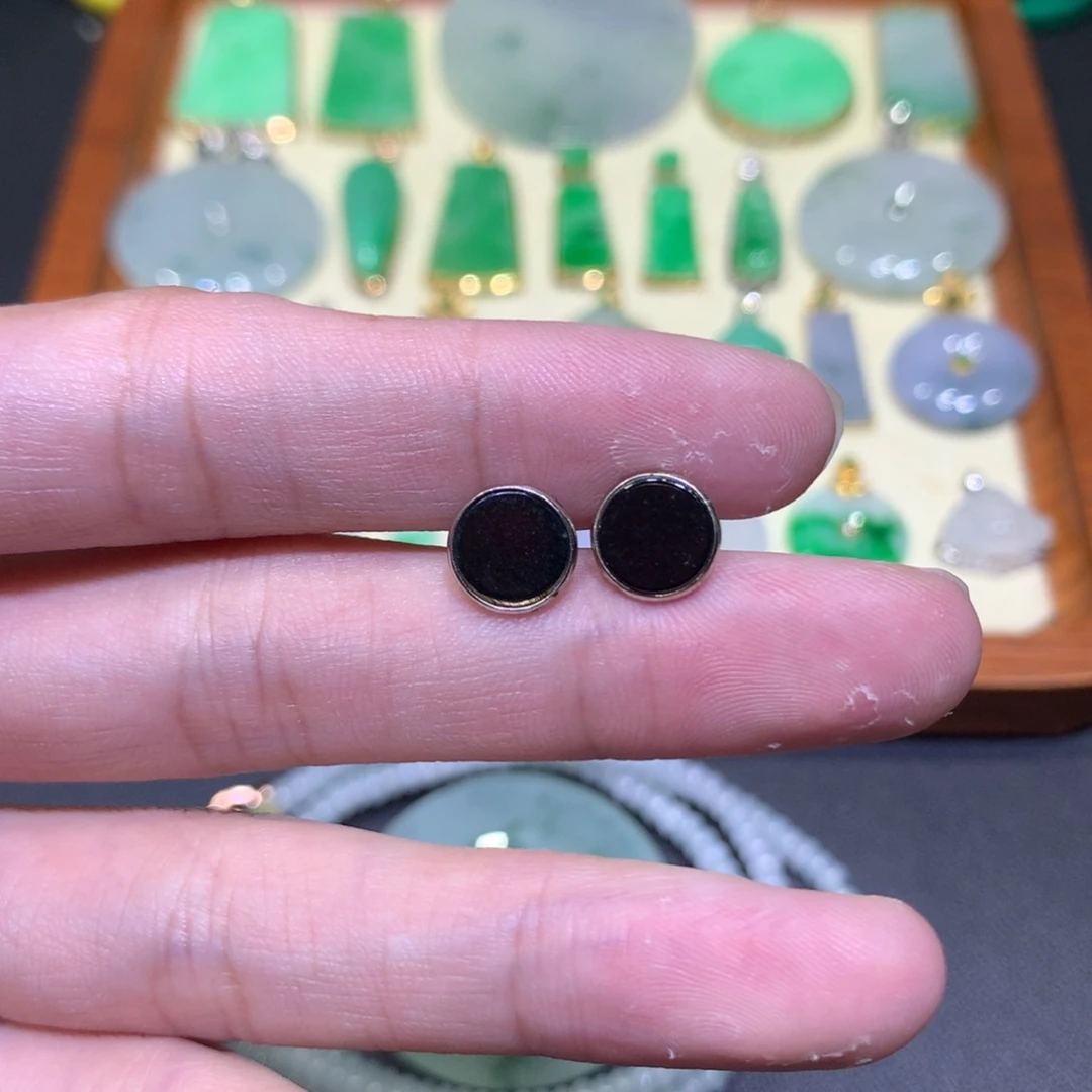 翡翠银S925镶嵌吊坠(不含链)