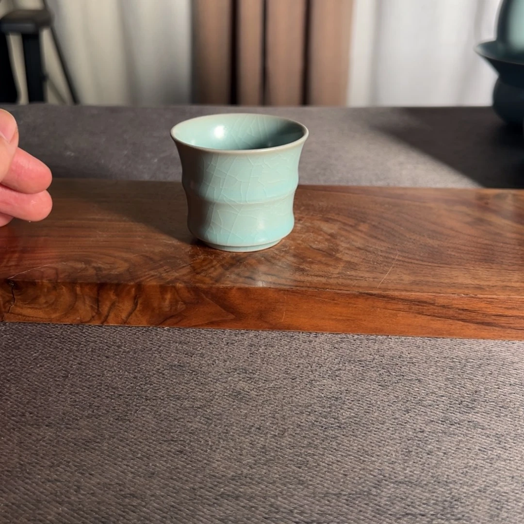 瓷片王学良老师金奖釉水小竹节40cc