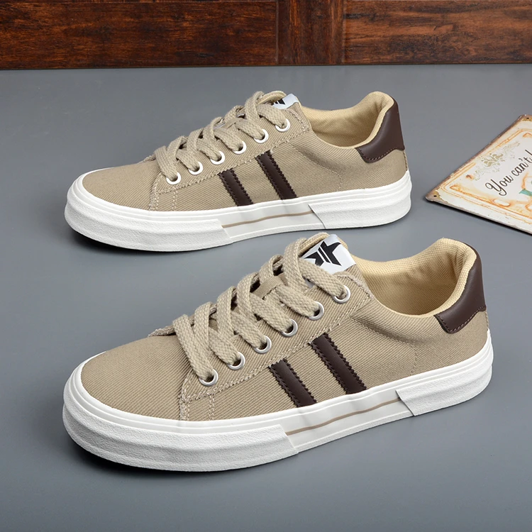 潮流拼色男鞋韩版潮鞋透气帆布鞋男士低帮板鞋学生系带休闲鞋5155