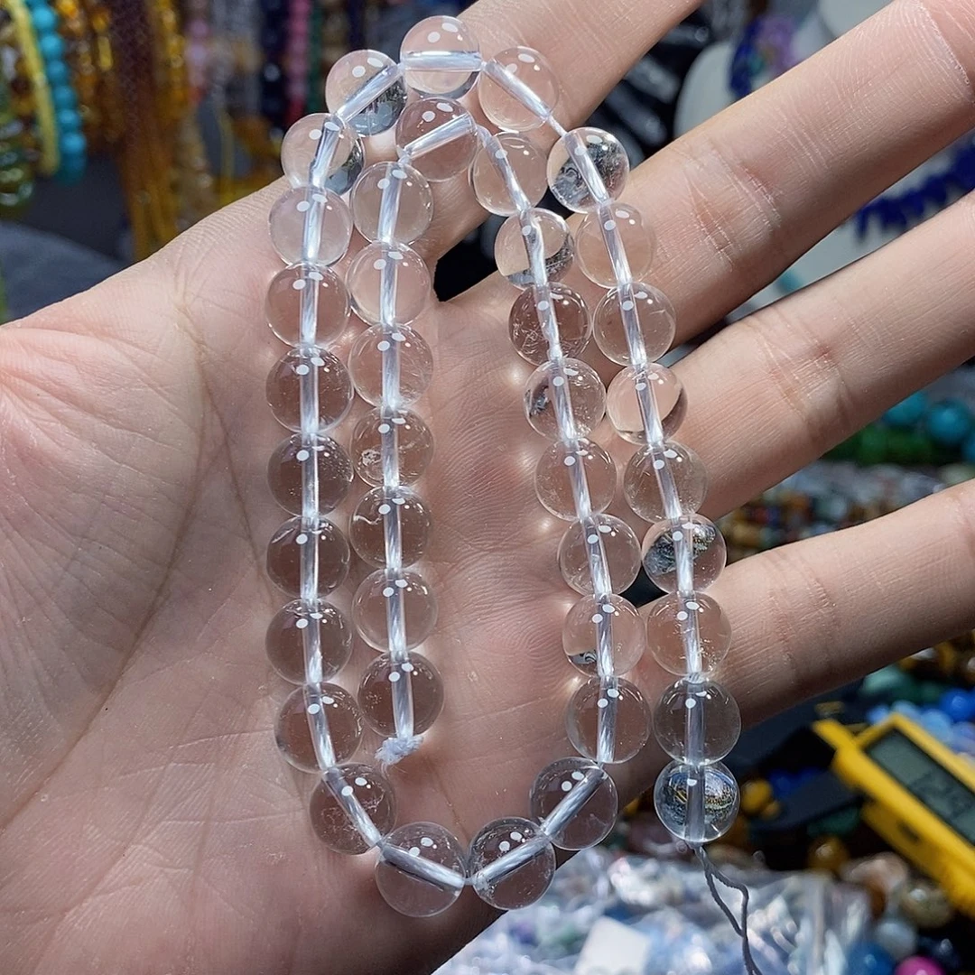石英质玉未镶嵌，高透天然白水晶10mm，