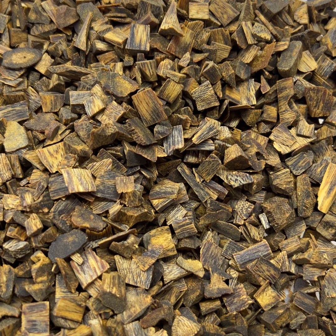 沉香碎屑沉香绿奇楠沉香乌身圆叶高端大米粒30克