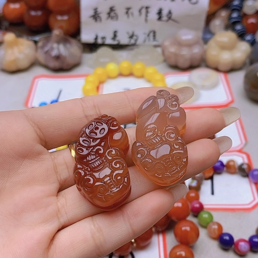 【闪购商品】未镶嵌玛瑙/玉髓珠宝半成品蓝**姬