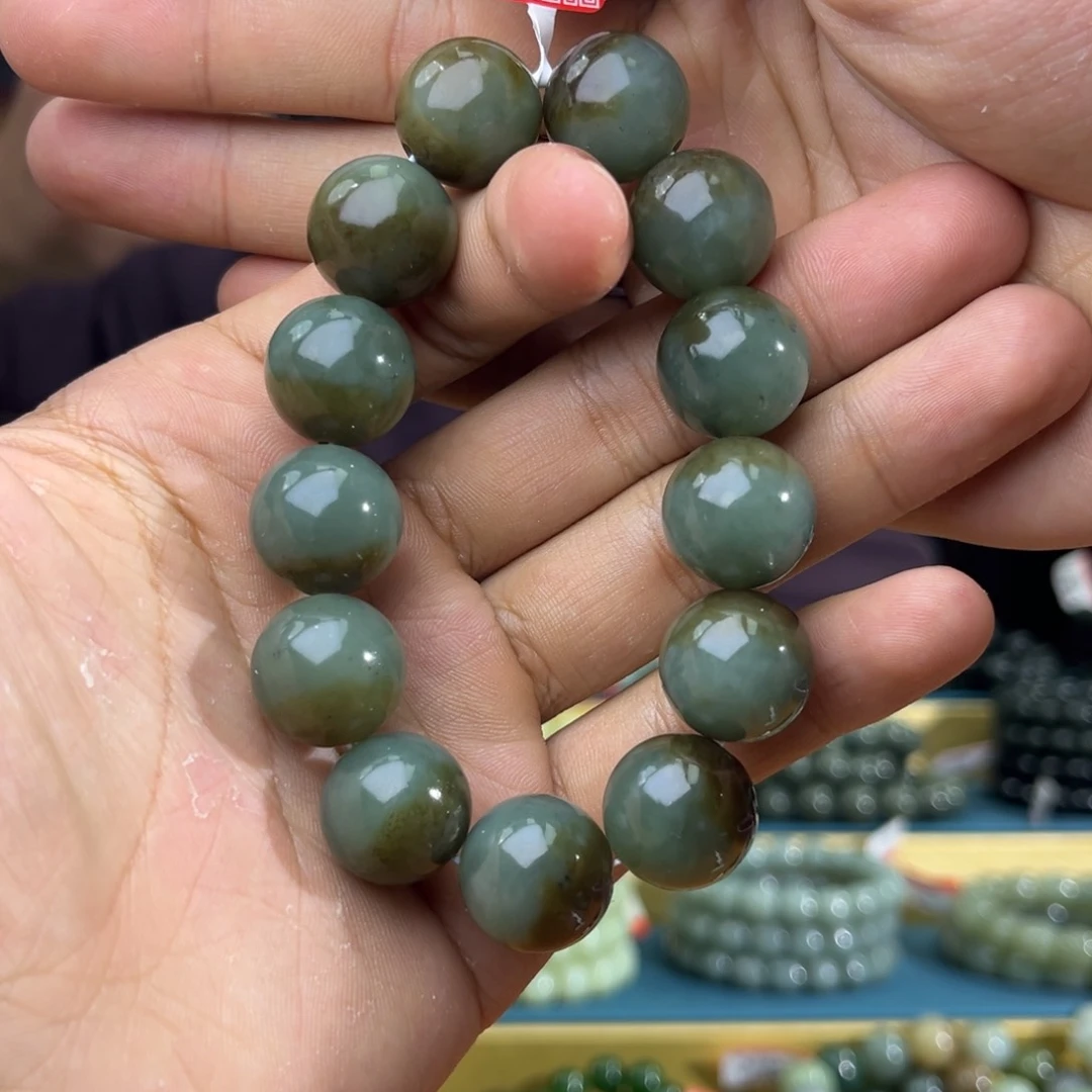 和田玉手串未镶嵌纯天然和田玉新疆且末料16