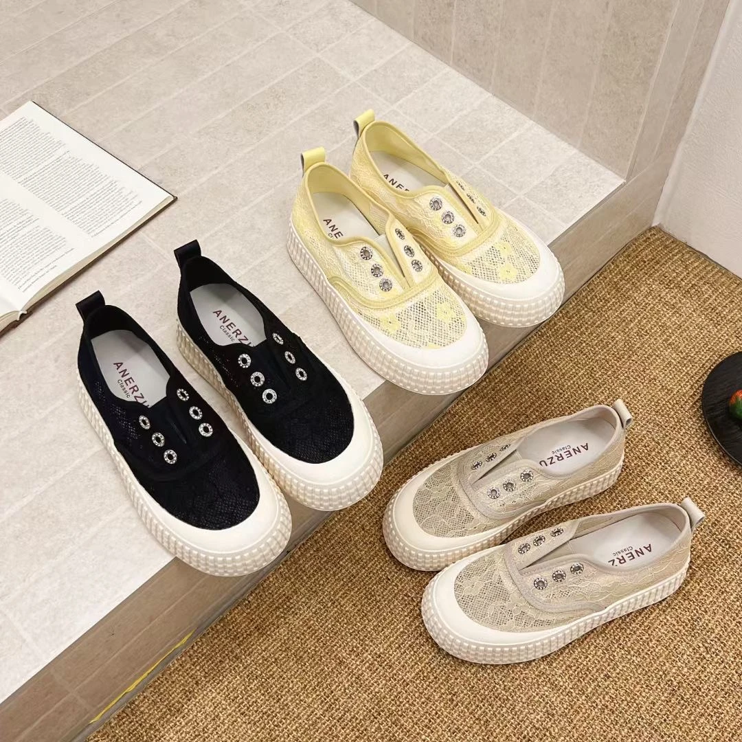 透网小白板鞋女春夏季时尚增高休闲四季款板鞋A212