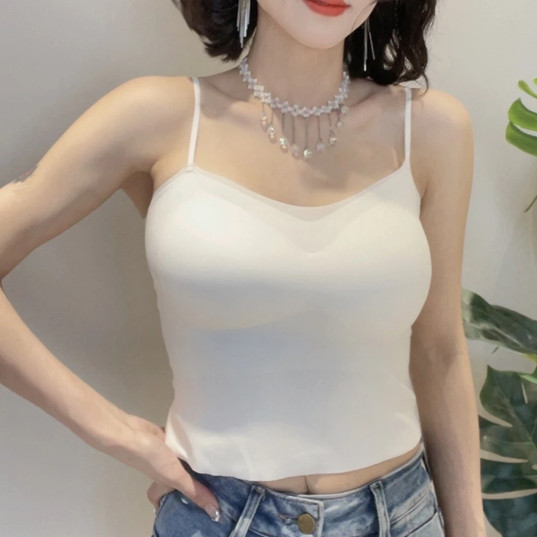 【迪否】吊带胸垫美背抹胸内衣防走光舒适女背心打底夏季外穿1991