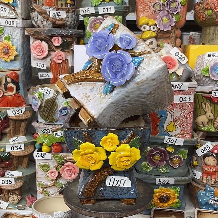 粗陶材质多肉花盆