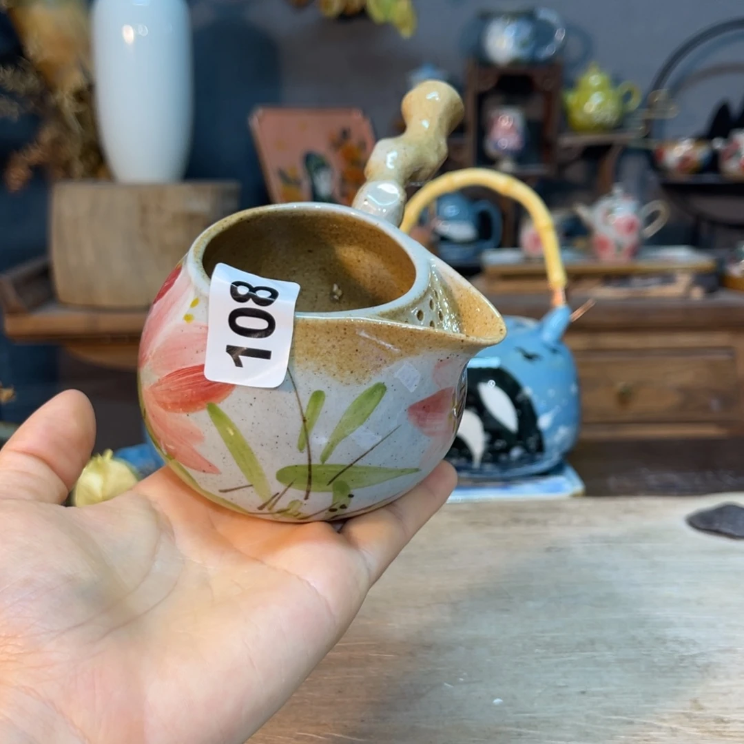 壶素浅陶瓷手工手绘