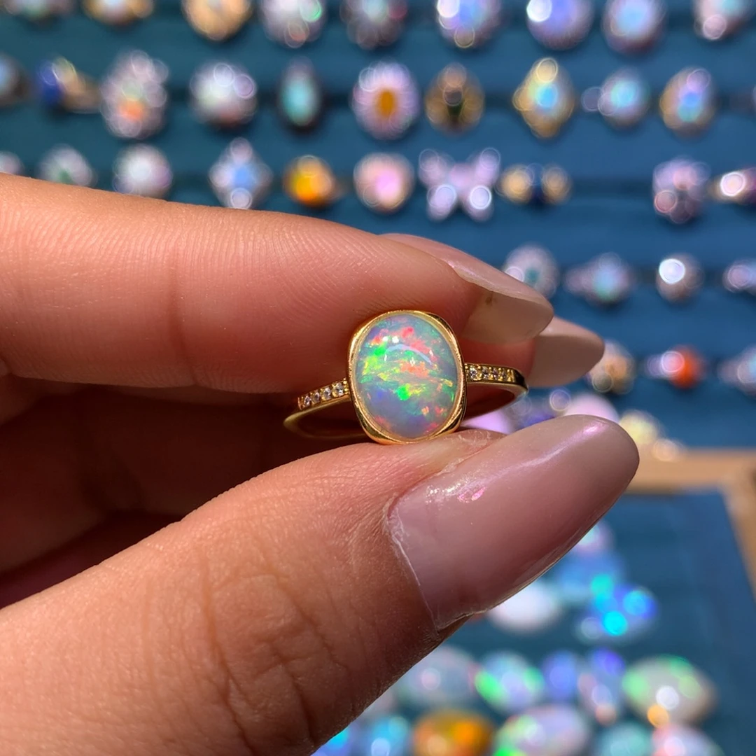 欧泊银S925镶嵌戒指款