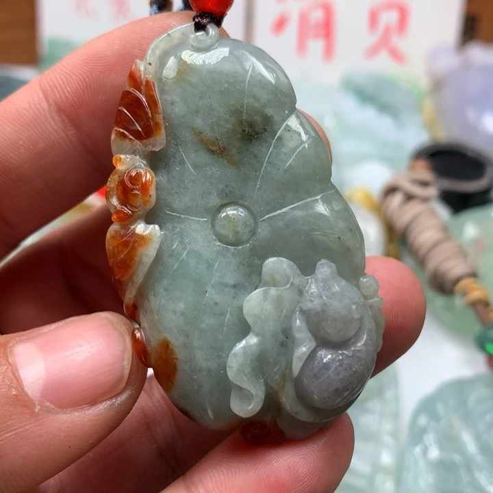 翡翠颈饰未镶嵌保真天然a货翡翠