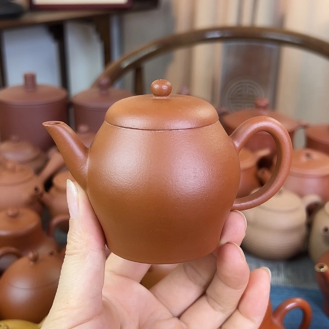 紫砂茶壶精品原矿 翁壶 生砂朱泥 140cc