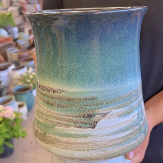 紫砂花盆高31口20—————