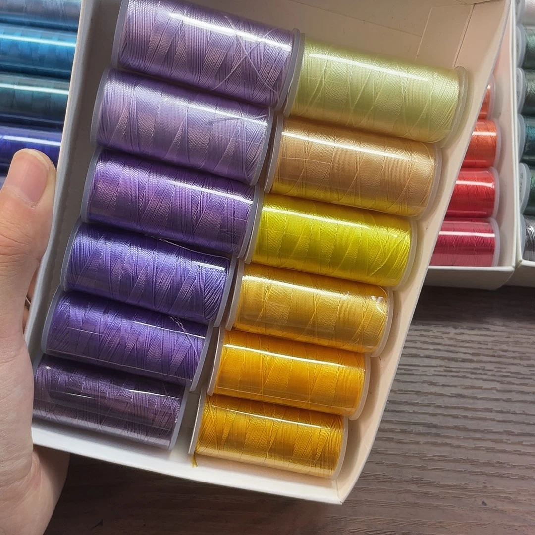 聚酯纤维3股12克股线纯色线仔-12色（紫黄）