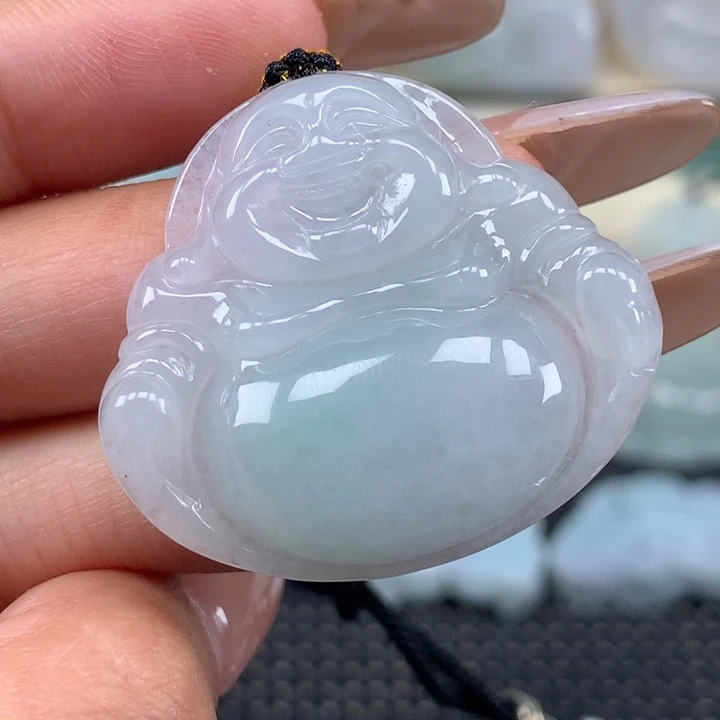 颈饰未镶嵌翡翠佛公吊坠