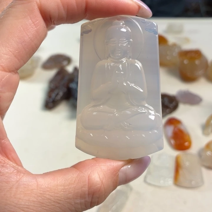 玛瑙/玉髓未镶嵌吊坠(不含链)