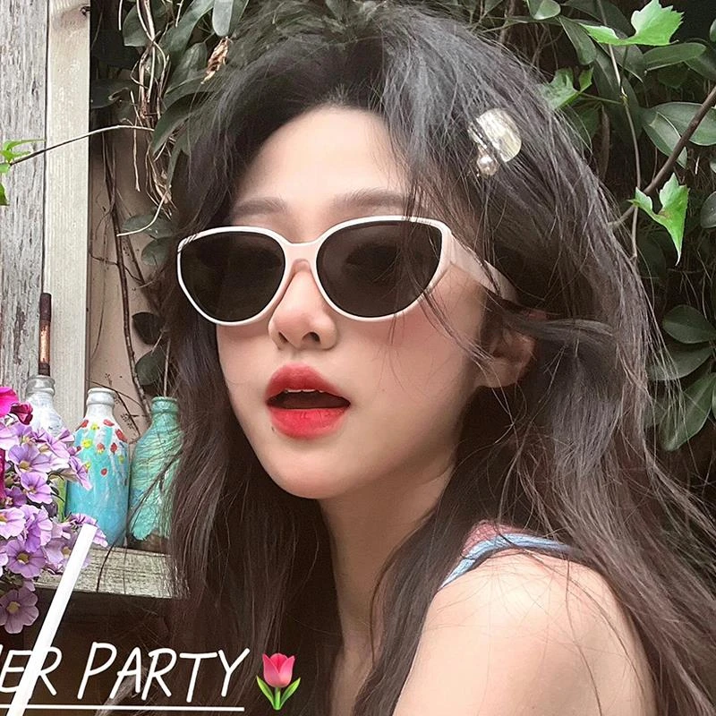 帕森精品2024新款粉色猫眼墨镜女款夏季高级感防晒防紫外线太阳眼