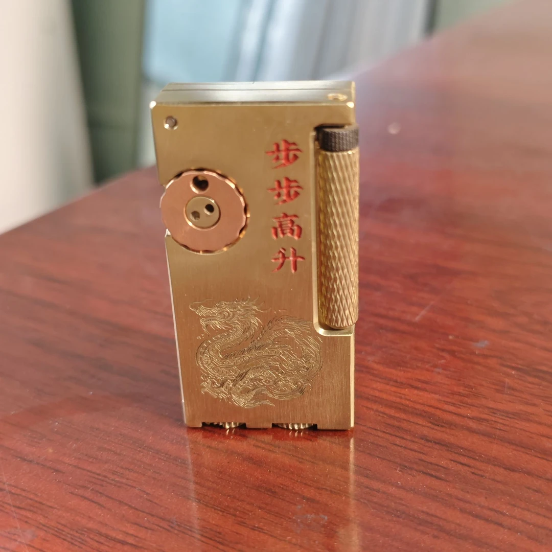 帕伽尼双仓步步高升黄铜煤油打火机侧滑创意男士收藏送礼