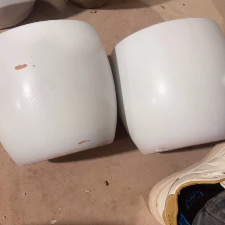 花盆紫砂口径20高度20两只瑕疵