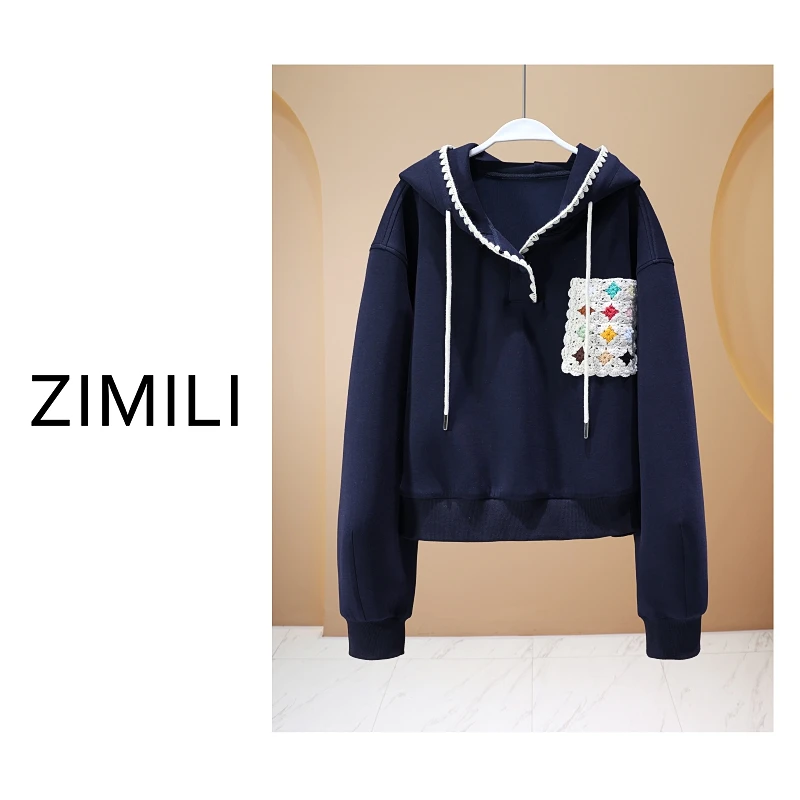 【亮哥欧货女装】冬季热感绒加厚《藏蓝》超柔亲肤显瘦卫衣26099-P4