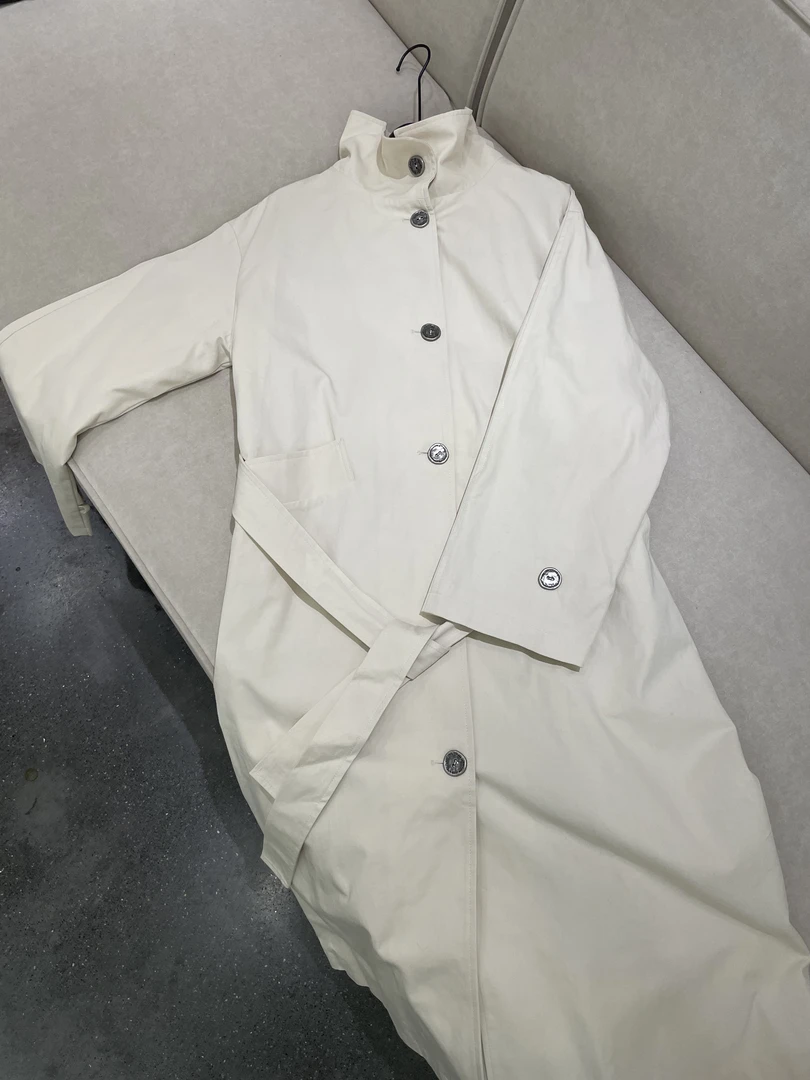 CK9433 韩版中长款立领简约长款风衣女士