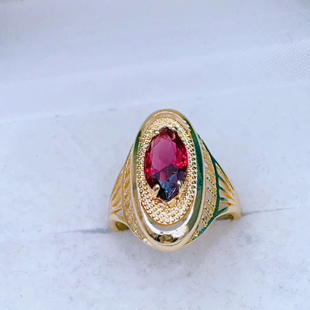 合金玻璃戒指  玫瑰金色戒指 大号qong qikidu