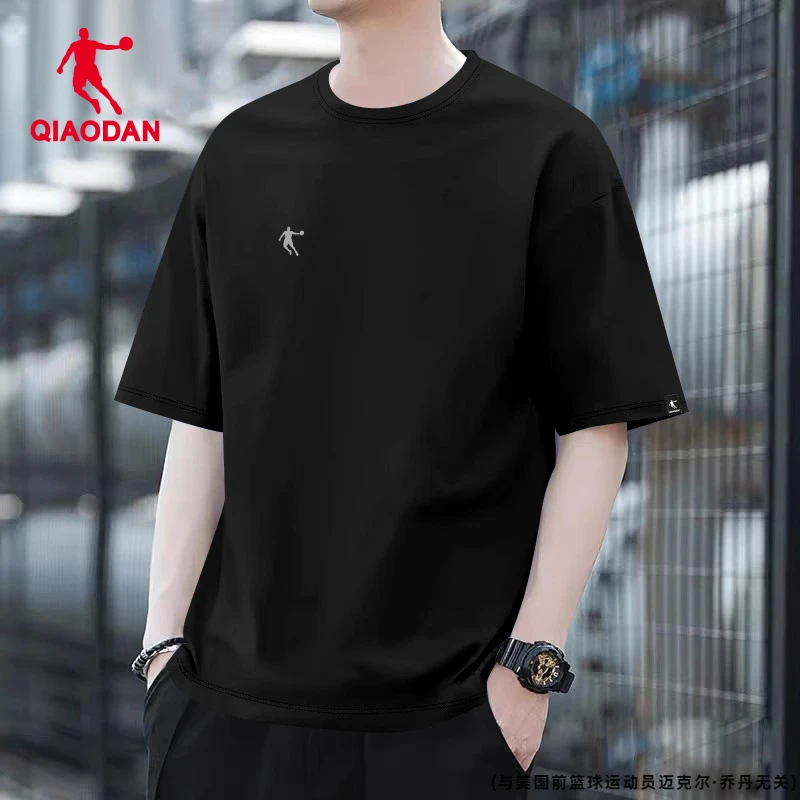 乔丹短袖T恤男装2025新款夏季透气体恤男士冰丝半袖男生穿搭衣服