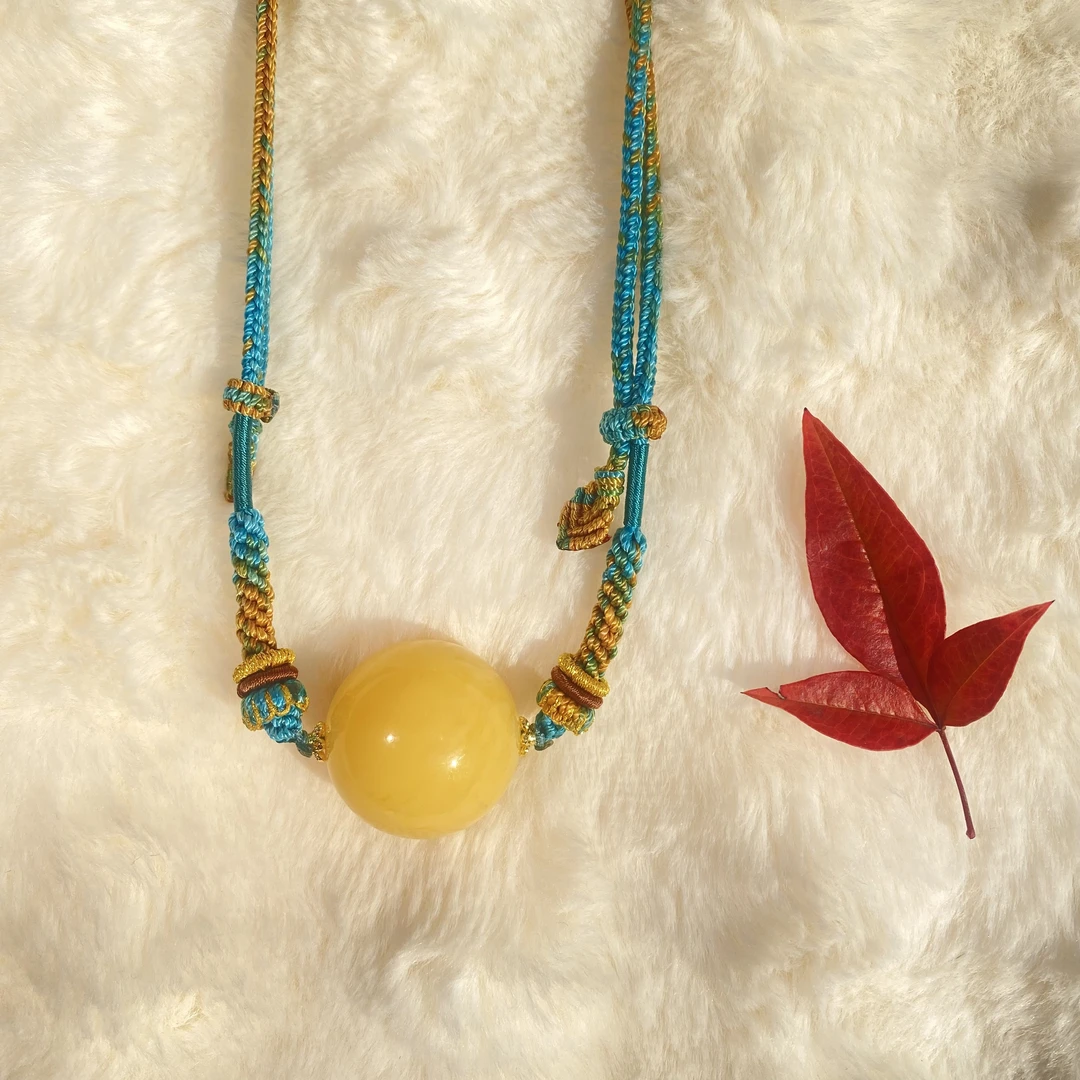 DY3001波斯新蜜天然料礼品款圆珠锁骨链毛衣链项链