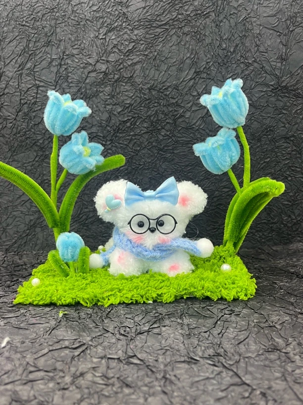 扭扭棒小狗摆件diy礼物生日礼物闺蜜礼物手工礼物