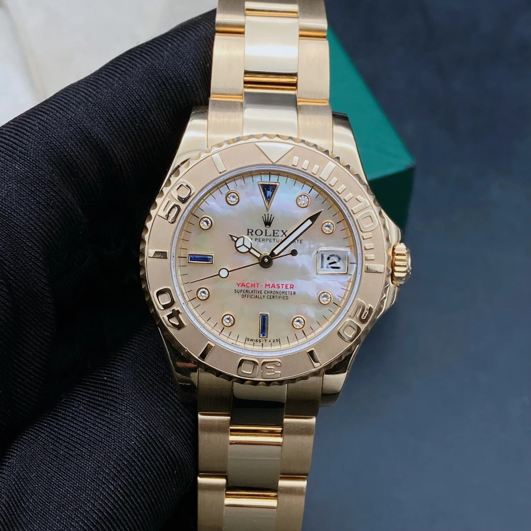 99新 Rolex/劳力士 游艇168628/贝母盘/机械女表/表径35mm