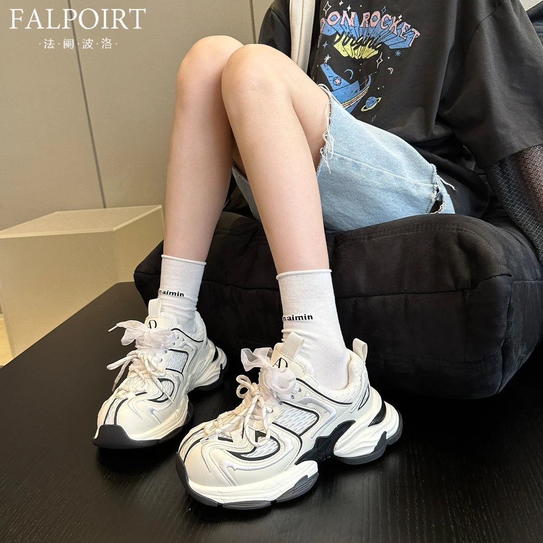 FALPOIRT时尚甜酷老爹鞋女2025秋季新款小个子增高厚底休闲运动鞋