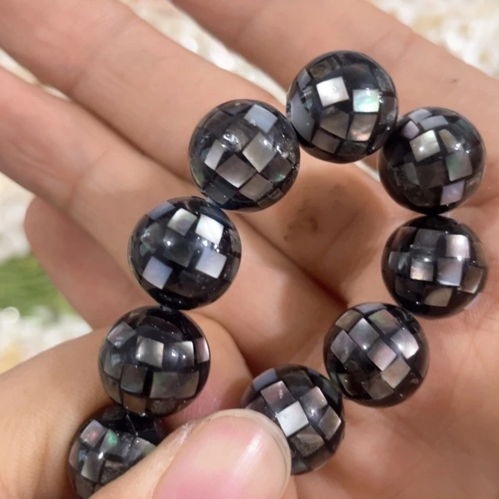 贝壳非金属2颗黑蝶贝华珍珠