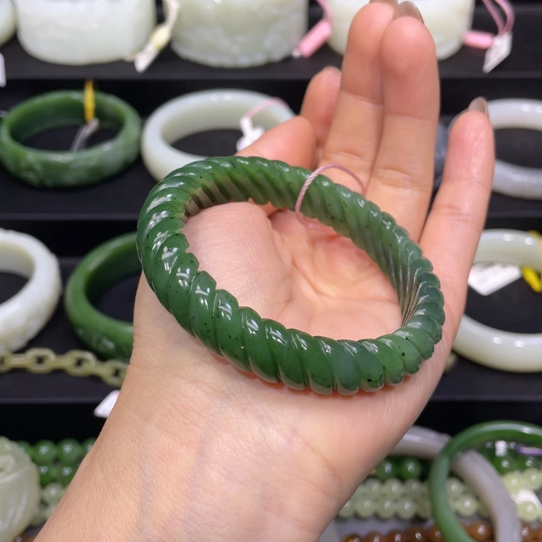 和田玉手镯54+圈口 编号39未镶嵌