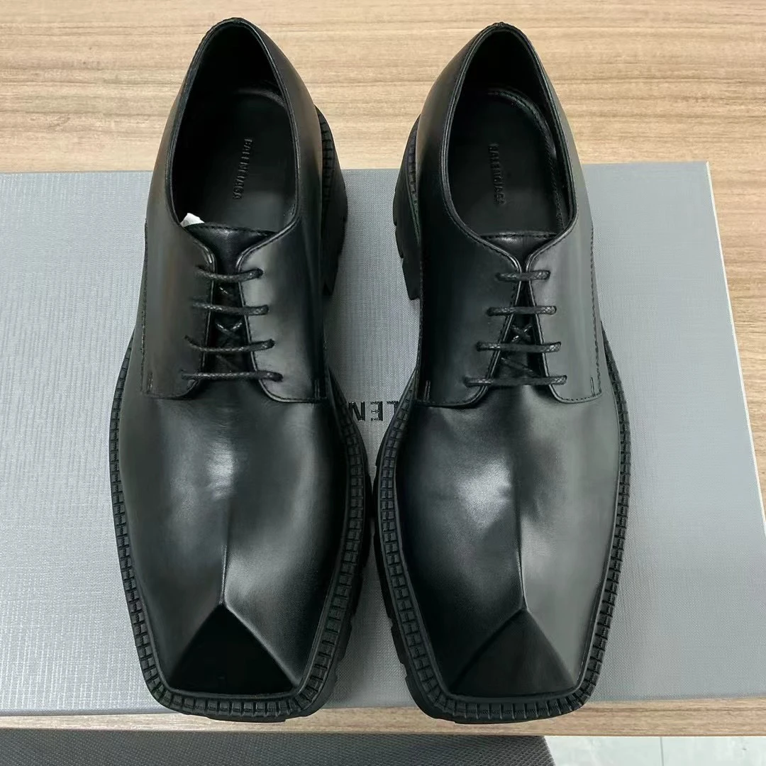 全新未使用 Balenciaga/巴黎世家 犀牛德比厚底皮鞋全新原盒37码