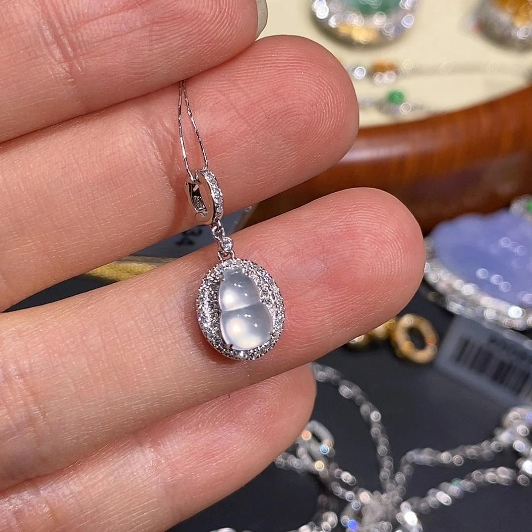 翡翠颈饰18K金镶嵌吊坠18k