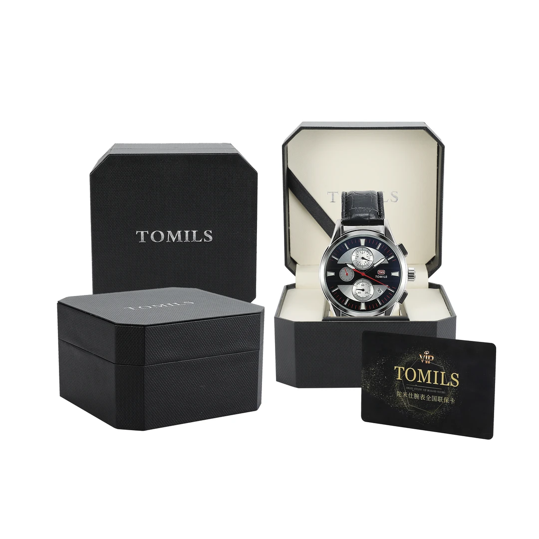 TOMILS/陀米仕男士复古石英表宇宙计时迪通拿组装高端定制手表