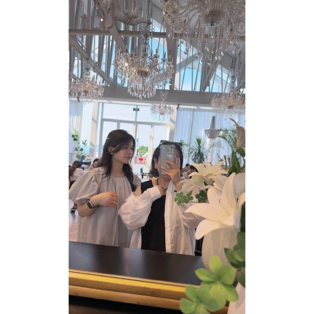 배추❤️泡菜国夏季oun大袍子简约短袖连衣裙女款女装均码freesized