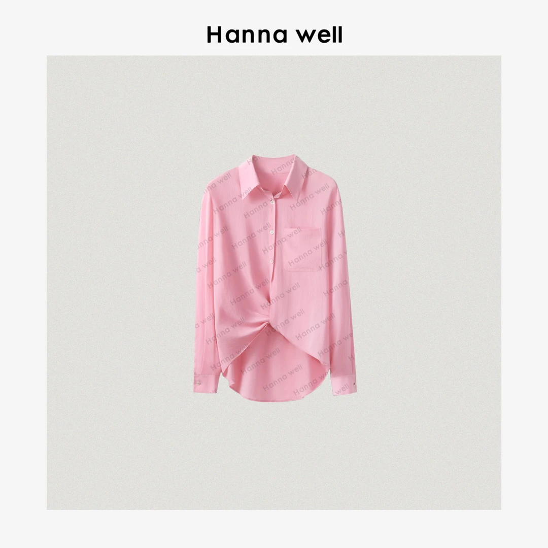 妞姐自制 “樱花衬衫”春夏 高级定染超美 巨显白法式衬衫CS5A0112.