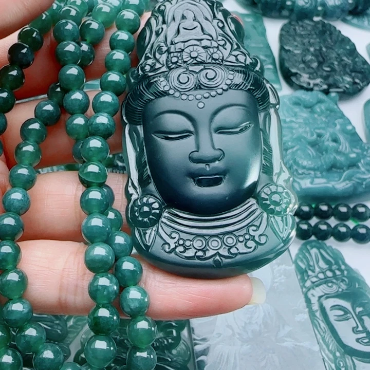 梵***7翡翠未镶嵌颈饰多样性发货天然A货翡翠