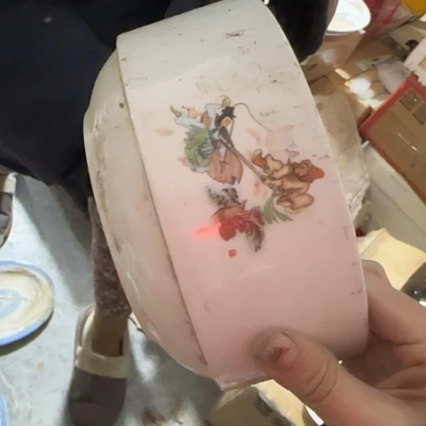 瓷片国营厂库存微瑕18厘米
