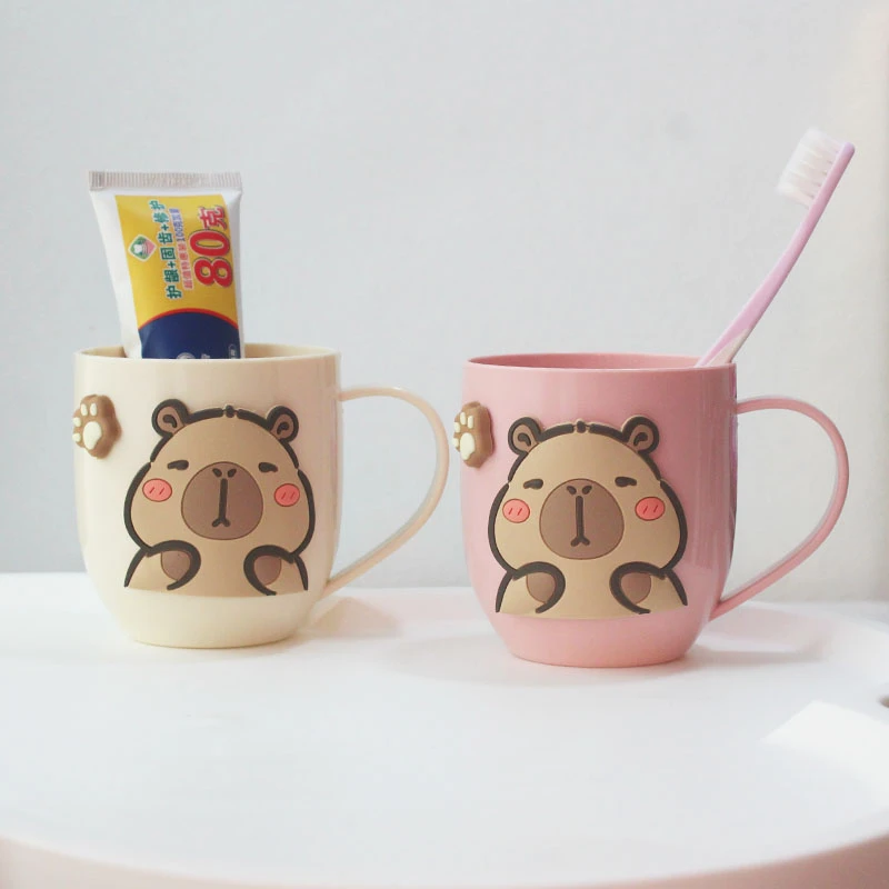 漱口杯儿童洗漱杯卡皮巴拉刷牙杯情侣可爱牙缸卡通高颜值爆款家用