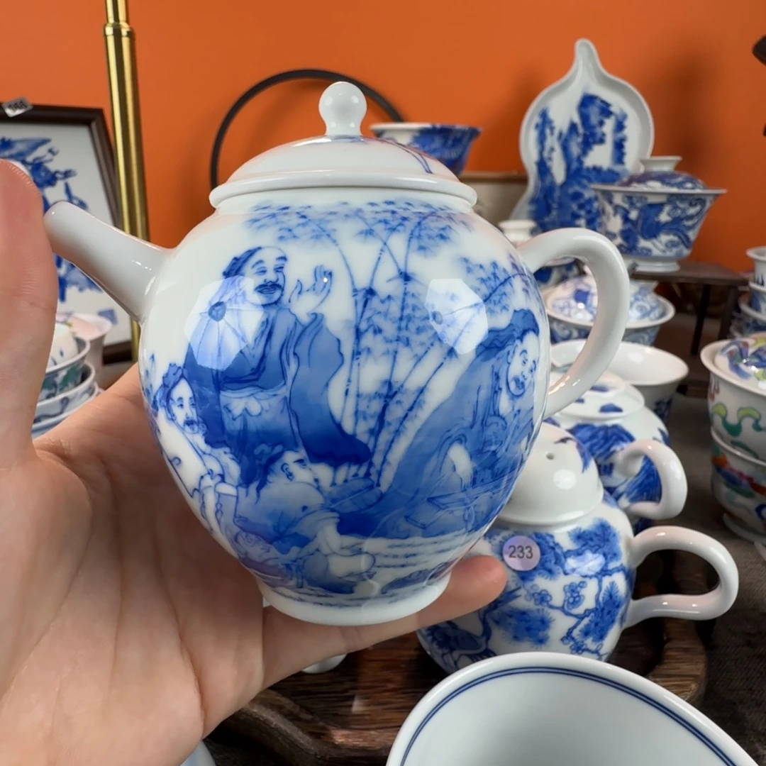 瓷片景德镇手绘青花瓷器643