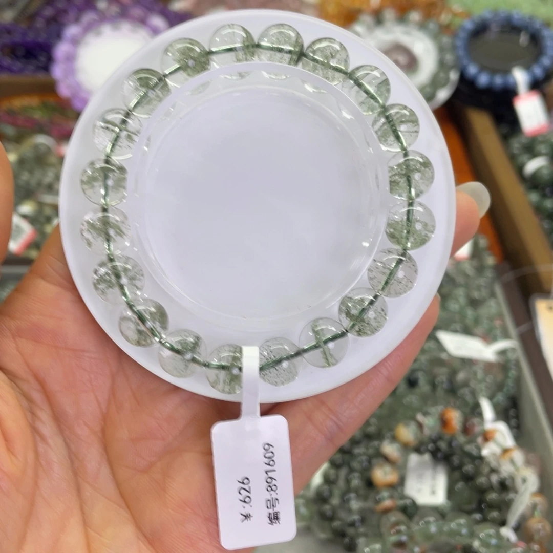 水晶手链未镶嵌率**云绿幽灵