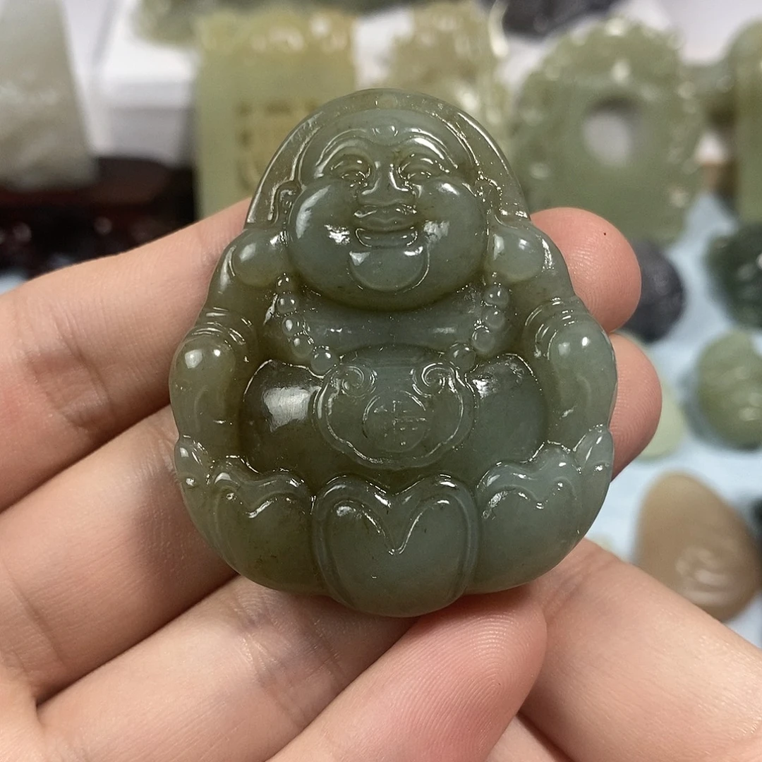 和田玉未镶嵌挂件