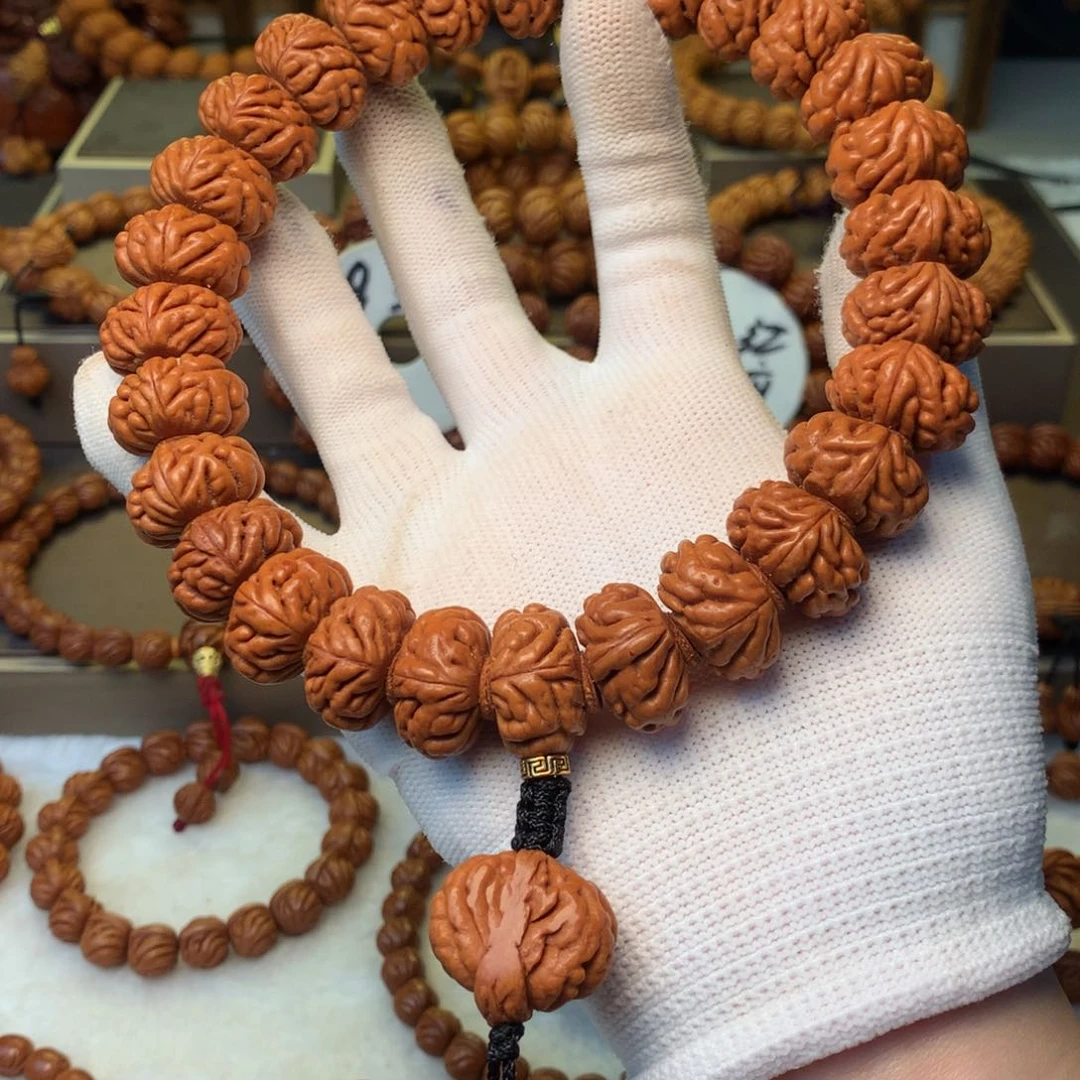 桃核吊坠G**y秦岭龙纹