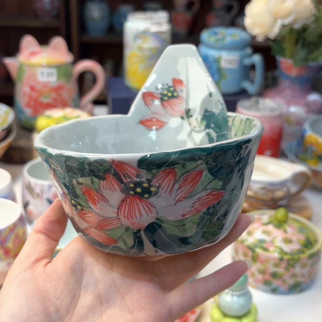 景德镇手绘高温釉下彩陶瓷茶具