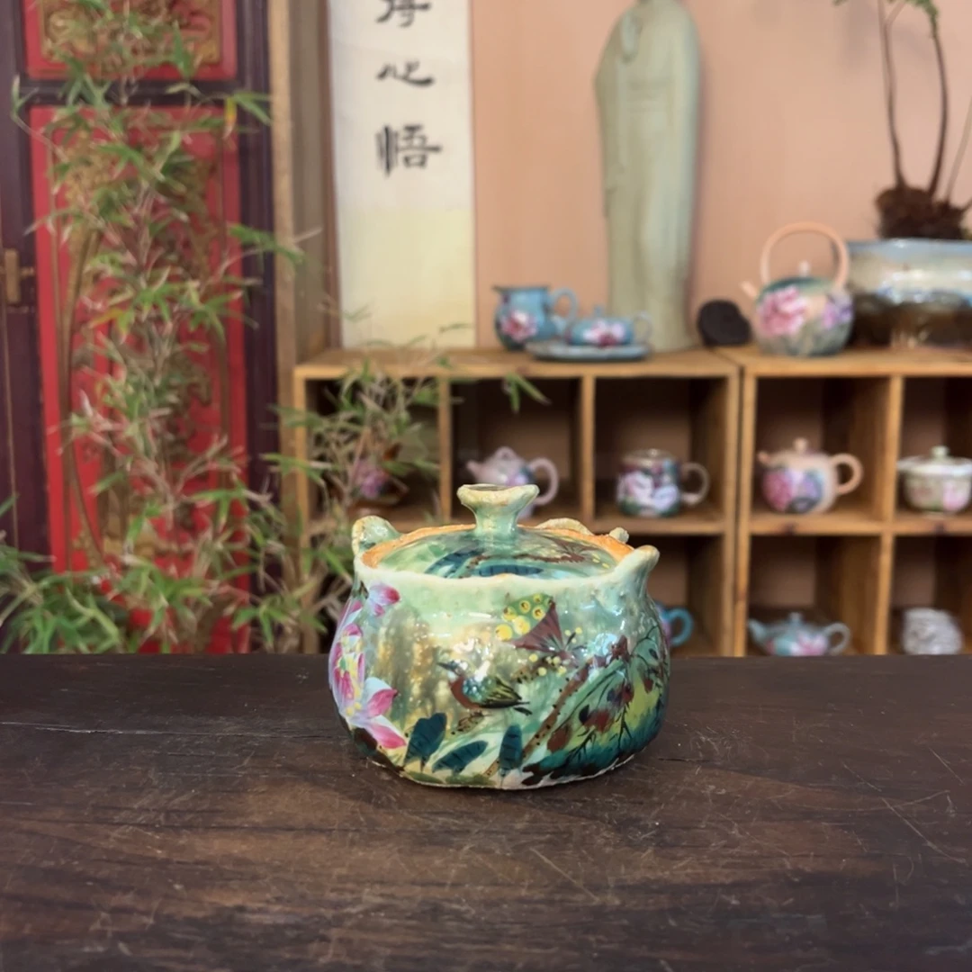 柴烧纯手工手绘陶瓷