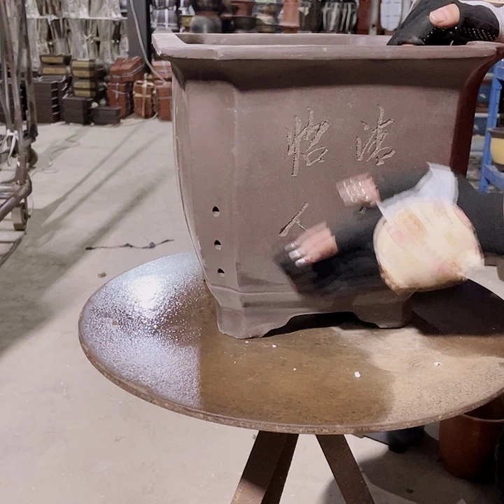 紫砂紫色切角四方31