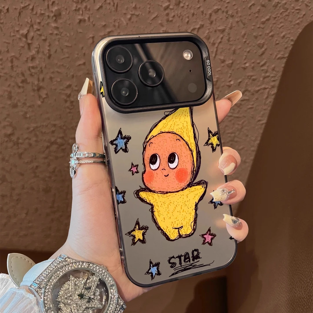 适用苹果17promax手机壳iPhone16硅胶15plus保护套14新款13星星人