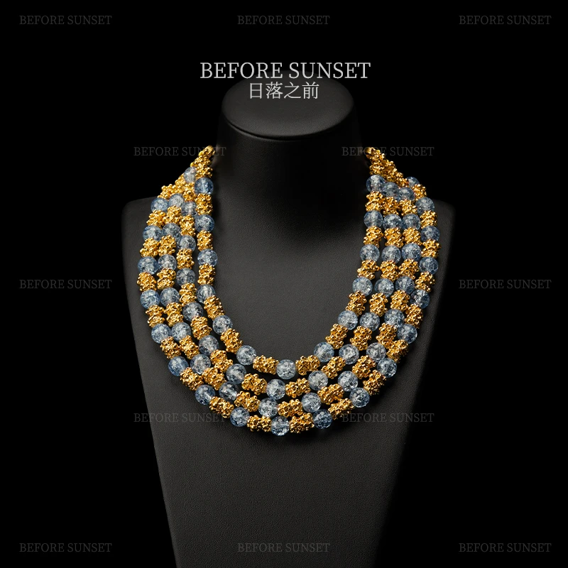 纯铜琉璃项链 【辉叠浪】  项链 日落之前