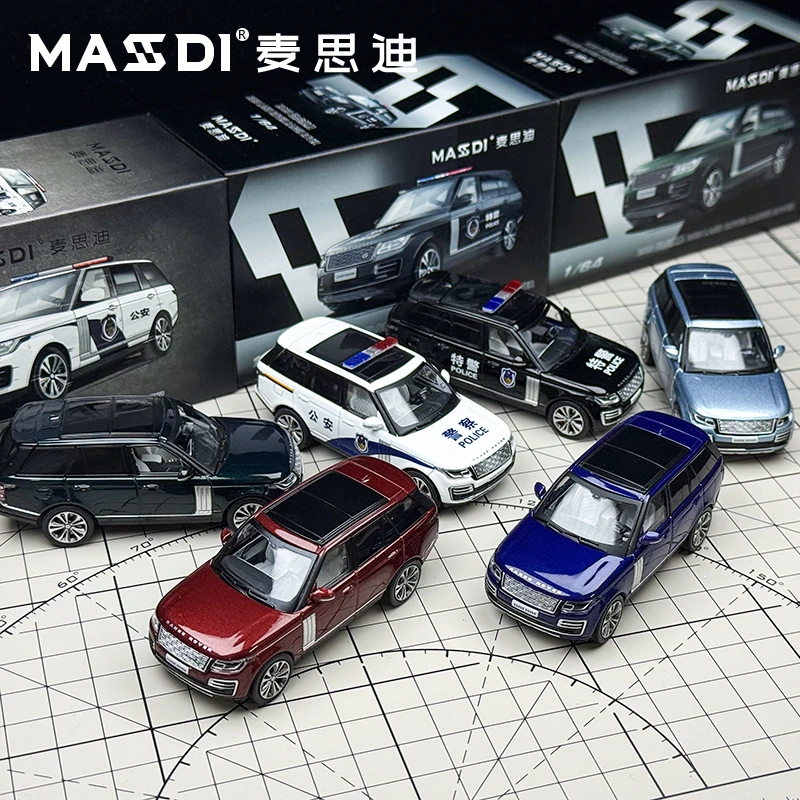 麦思迪1/64路虎揽胜黑色越野车SUV仿真合金汽车模型收藏摆件